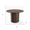 Homeroots 46" Brown Wood Pedestal Base Round Top Dining Table 720949 - alternate 6