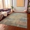 Homeroots 3' X 5' Pewter And Wheat Abstract Washable Indoor Outdoor Area Rug 616244 - alternate 7