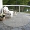 Homeroots 8' Gray And Ivory Round Geometric Washable Indoor Outdoor Area Rug 596934 - alternate 7