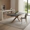 Homeroots 95" Gray and Natural Faux Concrete and Solid Wood Cross Leg Base Dining Table 623360 - alternate 6