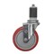 Service Caster 5'' SS Red Poly Wheel Swivel 1-3/8'' Expanding Stem Caster SCC-SSEX20S514-PPUB-RED-138 - alternate 1