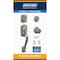 Schlage Camelot Satin Nickel Entry Door Handleset with Single Cylinder Deadbolt & Georgian Knob F60GCAM619GEO - alternate 2