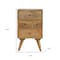 Homeroots 24" Brown Solid Wood Four Drawer Nightstand 651591 - alternate 6
