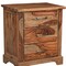 Homeroots 27" Brown Solid Wood Live Edge Three Drawer Nightstand 565301 - alternate 7