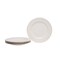 Homeroots White Four Piece Round Weave Stoneware Service For Four Salad Plate Set 483499 - alternate 8