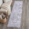 Jonathan Y Eleanor Vintage Medallion Border Non-Slip Machine-Washable Light Gray/Ivory 2 ft. x 8 ft. Runner Rug VOR100A-28 - alternate 1
