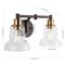 Jonathan Y Manhattan Vintage 18.5" 2-Light Metal/Glass Industrial Rustic LED Vanity, Brass Gold/Oil Rubbed Bronz JYL3545A - alternate 10