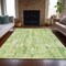 Homeroots 8' X 10' Lime Green And Ivory Abstract Washable Indoor Outdoor Area Rug 632128 - alternate 8