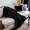 Homeroots 60" X 2" Black Faux Fur Plush Throw Blanket 386749 - alternate 3