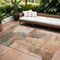Homeroots 9' X 12' Terra Cotta Gray And Brown Abstract Washable Indoor Outdoor Area Rug 602991 - alternate 1