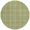 Homeroots 8' Olive Green Brown And Ivory Round Plaid Washable Indoor Outdoor Area Rug 601496 - alternate 8