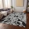 Homeroots 8' X 10' Black And Ivory Damask Washable Indoor Outdoor Area Rug 614410 - alternate 9