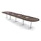 Skutchi Designs 20ft Racetrack Conference Table With Power | Harmony Series | 20 Person Meeting Room Table HAR-RAC-48X240-T-H3041-ESIL - alternate 1