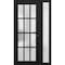 Vdomdoors Front Exterior Prehung FiberGlass Door Frosted Glass / Manux 8312 Matte Black / Sidelight Exterior MANUX8312EXD-BLK-W36+12 x H80-LH - alternate 6
