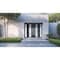 Vdomdoors Aluminum Double Doors Deux 0757 Gray Graphite Frosted Glass 2 Sidelights Entry Modern Painted 96x96 DEUX0757DEXD-GRE-W12+72+12xH96-RH-O - alternate 4