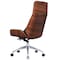 Homeroots Black Rosewood and Silver Adjustable Height Swivel Rolling Executive Office Chair 644526 - alternate 10