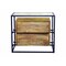 Homeroots 28" Natural Solid Wood and Glass Two Drawer Nightstand 488770 - alternate 5