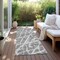 Homeroots 8' Runner Charcoal Abstract Washable Non Skid Indoor Outdoor Runner Rug 559254 - alternate 8