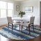 Homeroots 8' Blue Gray And Ivory Round Striped Washable Indoor Outdoor Area Rug 598330 - alternate 6