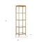 Homeroots 70" Gold Metal and Glass Four Tier Bookcase 527591 - alternate 4