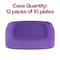 Smarty Had A Party 8.5" Purple Flat Rounded Square Disposable Plastic Buffet Plates (120 Plates), 120PK 4838PRP-CASE - alternate 9