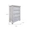 Homeroots 37" Antiqued White Solid Wood Four Drawer Chest 524585 - alternate 7