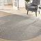 Homeroots 8' Light Gray And Gray Round Geometric Indoor Outdoor Area Rug 550691 - alternate 6