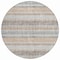 Homeroots 8' Gray And Silver Round Striped Washable Indoor Outdoor Area Rug 632217 - alternate 6
