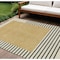 Homeroots 8' X 10' Gold Black And Beige Striped Washable Indoor Outdoor Area Rug 597220 - alternate 1