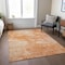 Homeroots 5' X 8' Salmon Peach And Ivory Nautical Washable Indoor Outdoor Area Rug 581744 - alternate 7