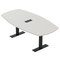 Skutchi Designs Arc Boat Conference Table With Power, 48 in W, 84 in L HAR-ABOT-48X84-T.BK-U779-EBLK - alternate 1