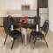 Regency Square Kee Breakroom Table W/ 4 Restaurant Stack Chairs, 36 in W, 36 in L, Neo Walnut TB3636NWBPCM29BK - alternate 6