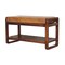 Homeroots 35in Brown Genuine Leather and Solid Wood Upholstered Storage Bench With Shelves 723441 - alternate 9