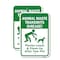 Signmission Animal Waste Transmits Disease Please Leash & Clea, 12'' X 18'' 2 Signs, Heavy Gauge Aluminum, 2PK A-1218-2PACK-25304 - alternate 1