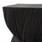 Leisuremod Onyx Twisted Square Fiberstone Side Table, Tree Bark Texture, Fully Assembled OST14BL - alternate 8