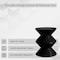Leisuremod Aura Modern Side Table - Double Hourglass Design, ABS Plastic, Indoor/Outdoor Use AST15BL - alternate 8
