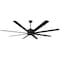 Canarm Ceiling Fan, 72 in Blade Dia, 8 Blades, 5 Speeds, 120V AC, Matte Black CP72EZR8BK-NLW - alternate 1