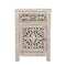Homeroots 30" White Solid Wood Distressed One Drawer Nightstand 521197 - alternate 15