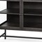 Homeroots 36in Brown and Black Solid Wood and Metal Display Cabinet With Two Doors 611058 - alternate 5