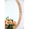 Homeroots 28" Natural Rustic Brown Wood Frame Round Wall Mounted Accent Mirror 485002 - alternate 3