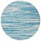 Homeroots 8' Teal Blue And Ivory Round Abstract Washable Indoor Outdoor Area Rug 613129 - alternate 8