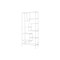 Homeroots 72" White And Clear Metal and Glass Nine Tier Etagere Bookcase 333393 - alternate 1