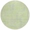 Homeroots 8' Lime Green Gray And Ivory Round Geometric Washable Indoor Outdoor Area Rug 594565 - alternate 6