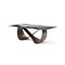 Homeroots 94" Black White and Bronze Ceramic and Steel Cross Leg Base Dining Table 718894 - alternate 8