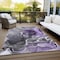 Homeroots 5' X 8' Gray and Purple Abstract Washable Non Skid Indoor Outdoor Area Rug 559473 - alternate 9