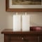Homeroots Set of Two White Flameless Pillar Candles, 2PK 633988 - alternate 3