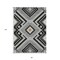 Homeroots 8' X 10' Black Gray And Ivory Tribal Washable Indoor Outdoor Area Rug 598097 - alternate 7