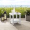 Homeroots 15" White Plastic Outdoor Side Table 543740 - alternate 7