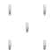 Bulbrite Halogen Dimmable 120V T4 Mini Bulbs, Frosted, Mini-Candelabra E11 Screw Base, 75W, 2900K, 5PK 860798 - alternate 1