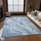 Homeroots 3' X 5' Denim Blue And Sky Blue Abstract Washable Indoor Outdoor Area Rug 582980 - alternate 7